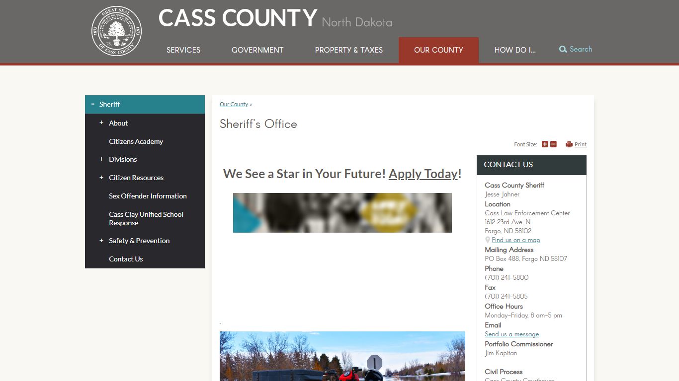 Sheriff's Office | Cass County, ND